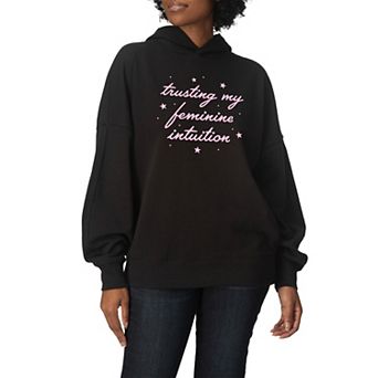 Women's Trusting My Feminine Intuition Oversized Fleece Hoodie Sweatshirt