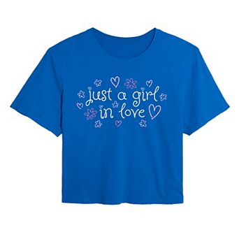 Juniors' Olivia Rodrigo “Just a Girl in Love” Cropped Hoodie