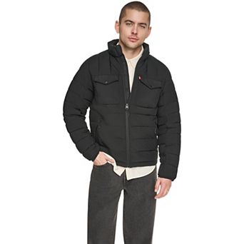 Men's Levi's® Stand Collar Mockneck Quilted Puffer Jacket