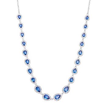 You're Invited Silver Tone Jewel Tone Collar Necklace