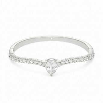 You're Invited Silver Tone Polished Bangle Bracelet