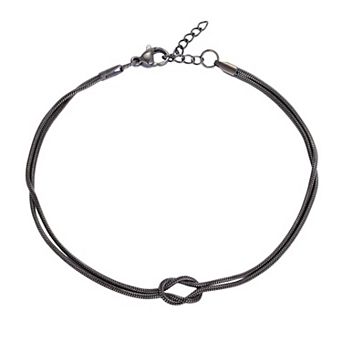 Adornia Men's Tarnish Resistant Stainless Steel Knot Bracelet