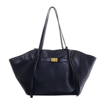 Adornia Belted Shoulder Bag with Gold Hardware
