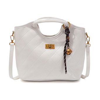 Adornia Quilted Handle Bag with Bag Charms