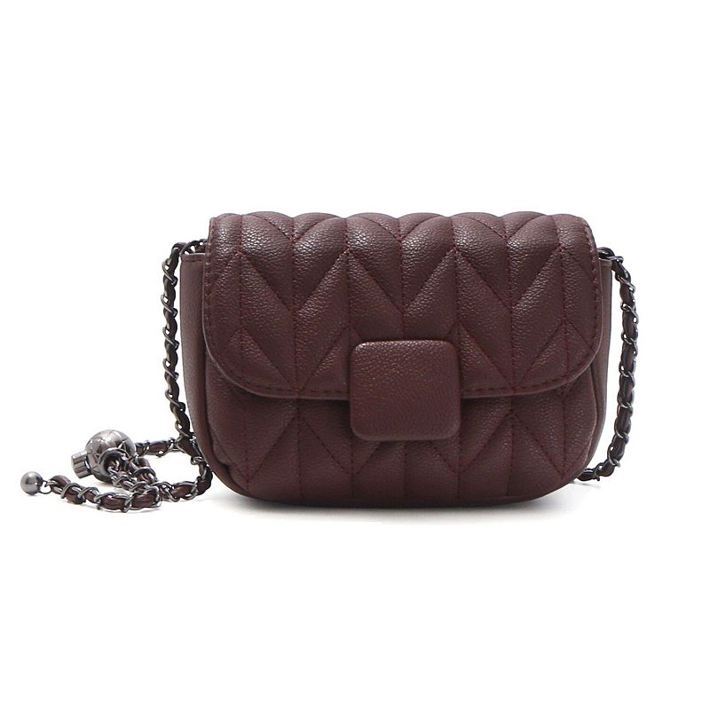 Adornia Adjustable Chain Strap Shoulder Bag, Brown