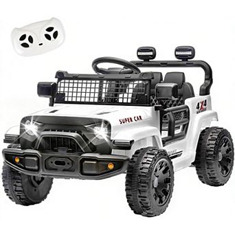 24V Ride-On Truck w/ Parent Remote, 4-Wheel Suspension, Power Display, BT/Music, LED, for 3+