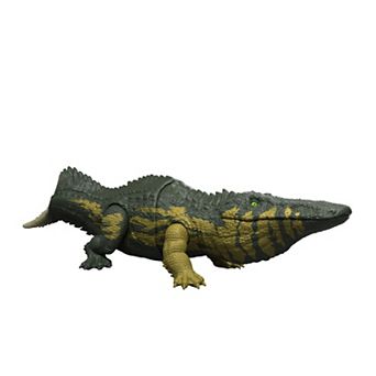 Mattel Jurassic World Wild Roar Stomatosuchus Dinosaur Action Figure Toy with Sounds & Lights