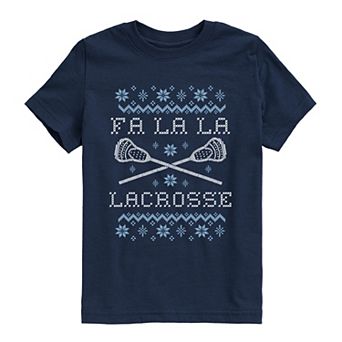 Boys 8-20 Fa La La Lacrosse Ugly Sweater Short Sleeve Graphic Tee