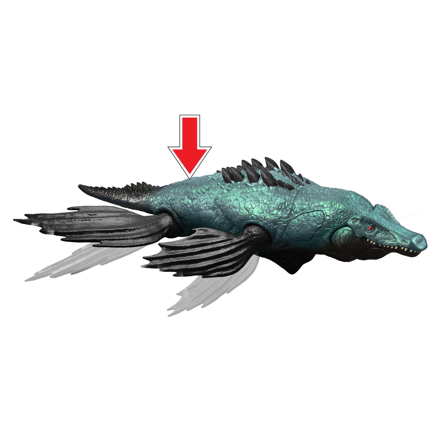 Детская фигурка Mattel Jurassic World Liopleurodon Dinosaur Action Figure Toy with Evolve Feature — фото 4