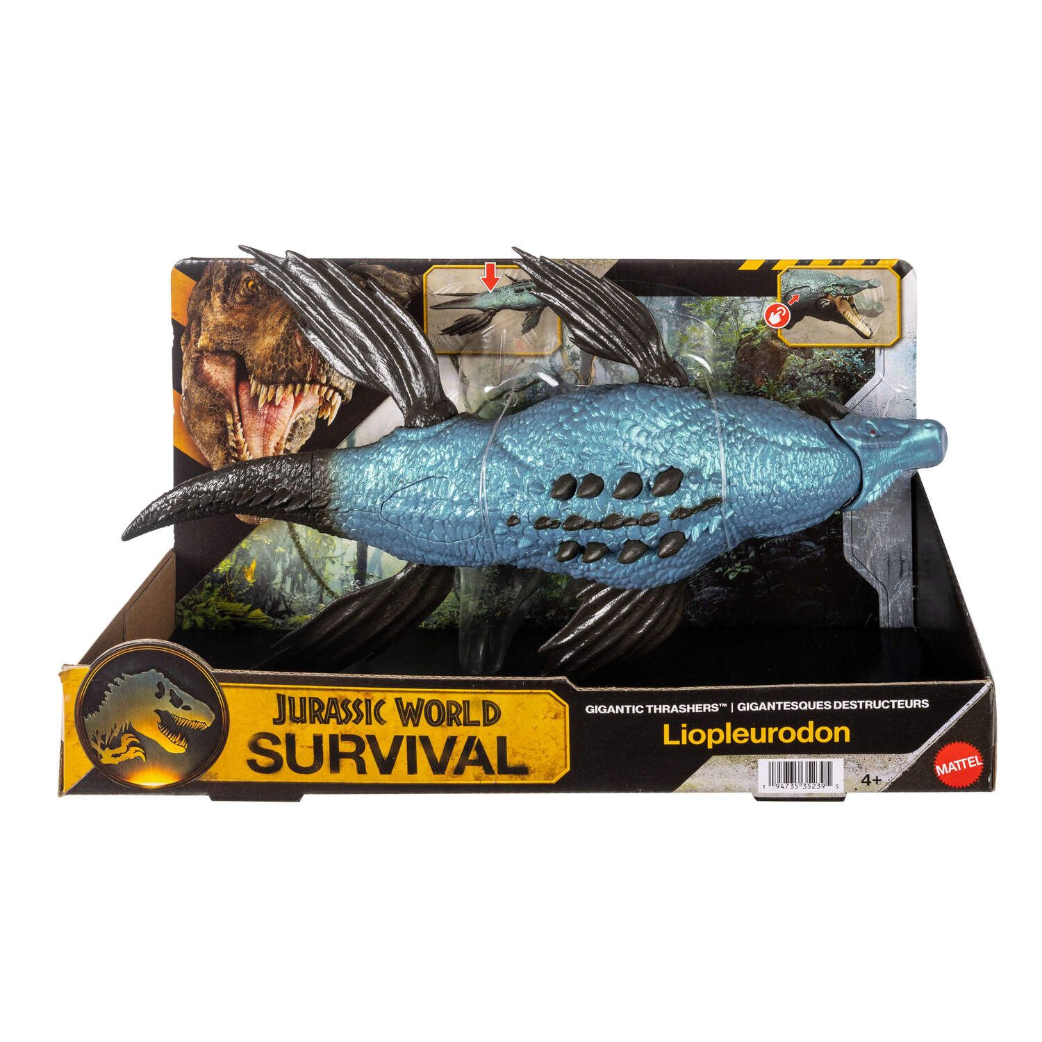 Детская фигурка Mattel Jurassic World Liopleurodon Dinosaur Action Figure Toy with Evolve Feature — фото 6
