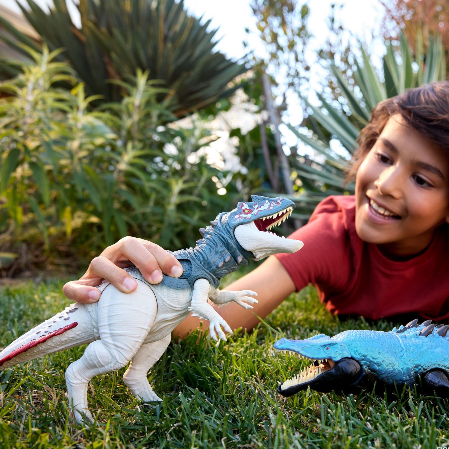 Детская фигурка Mattel Jurassic World Gigantic Thrashers Torvosaurus Dinosaur Action Figure with Evolve Feature — фото 2