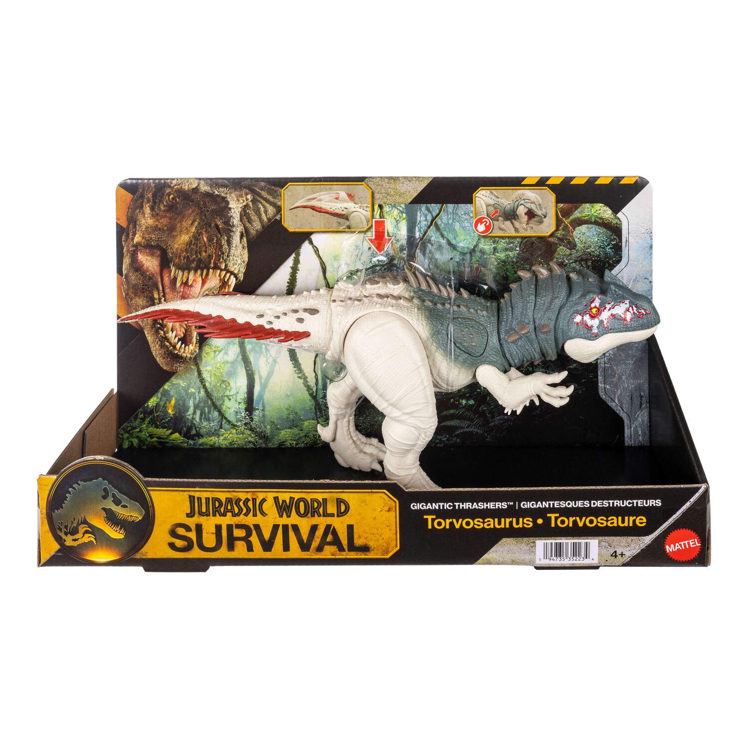 Детская фигурка Mattel Jurassic World Gigantic Thrashers Torvosaurus Dinosaur Action Figure with Evolve Feature — фото 6