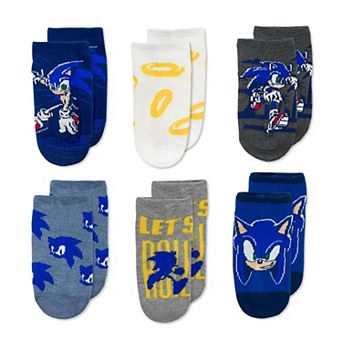 Kids Sonic The Hedgehog 6-Pack No-Show Socks