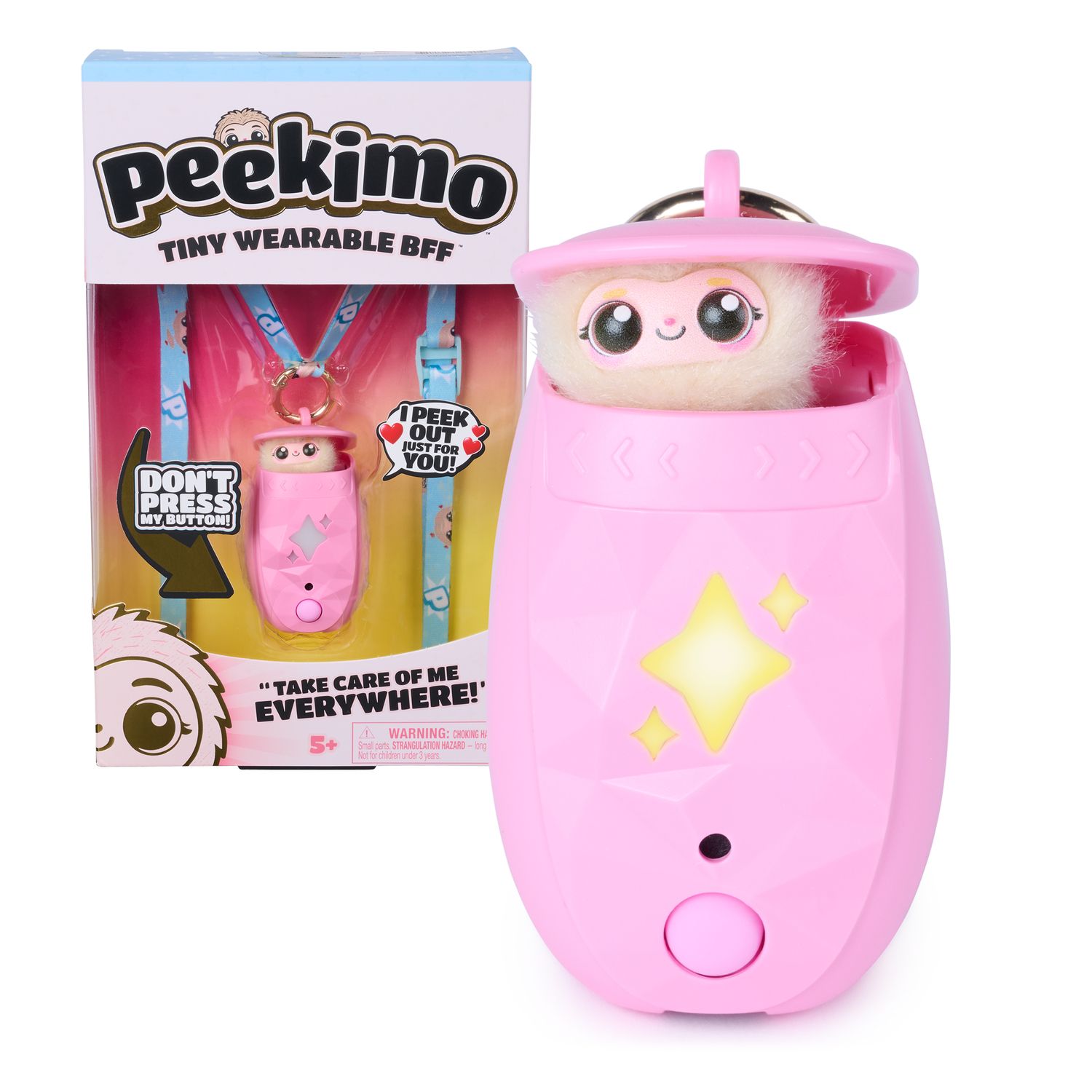 Детский брелок Spin Master Peekimo Interactive Pet & Wearable Accessory Collectible Bag Charm — фото 1