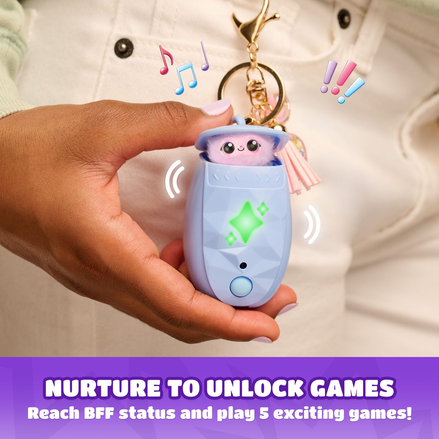 Детский брелок Spin Master Peekimo Interactive Pet & Wearable Accessory Collectible Bag Charm — фото 4