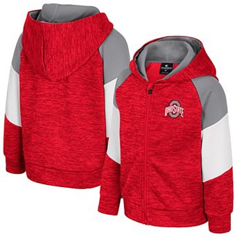 Toddler Colosseum Scarlet Ohio State Buckeyes Spirit Hollow Full-Zip Hoodie