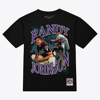 Men's Mitchell & Ness Randy Johnson Black Arizona Diamondbacks Cooperstown Collection Big & Tall Legendary Collage Player Graphic T-Shirt