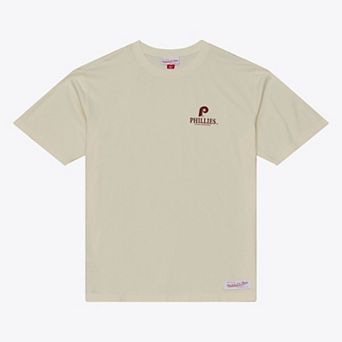Men's Mitchell & Ness Cream Philadelphia Phillies Core Essentials T-Shirt