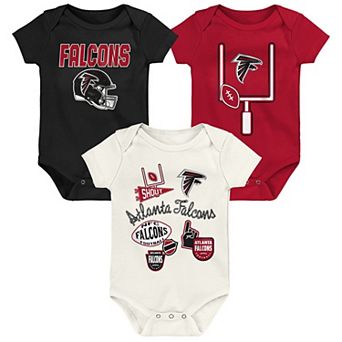 Infant & Newborn Outerstuff Atlanta Falcons Littlest Player Three-Piece Bodysuit Set