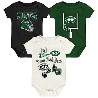 Infant & Newborn Outerstuff New York Jets Littlest Player Three-Piece Bodysuit Set