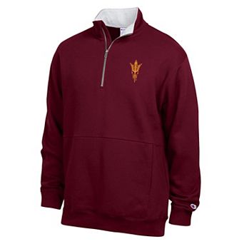 Men's Champion Maroon Arizona State Sun Devils Fleece Quarter-Zip Pullover