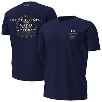 Men's Under Armour Navy Navy Midshipmen 2026 Sideline Performance T-Shirt