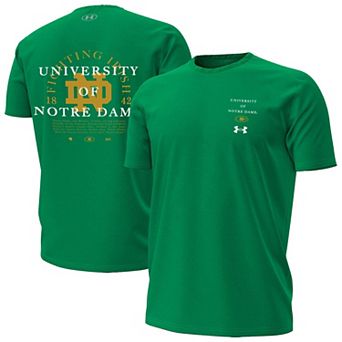 Men's Under Armour Kelly Green Notre Dame Fighting Irish 2026 Sideline Performance T-Shirt