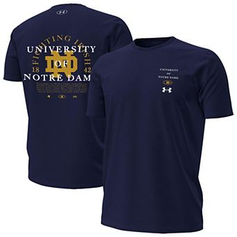 Men's Under Armour Navy Notre Dame Fighting Irish 2026 Sideline Performance T-Shirt