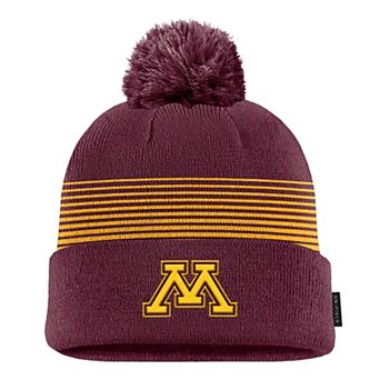 Men's Nike Maroon Minnesota Golden Gophers 2026 On-Field Peak Cuffed Knit Hat with Pom