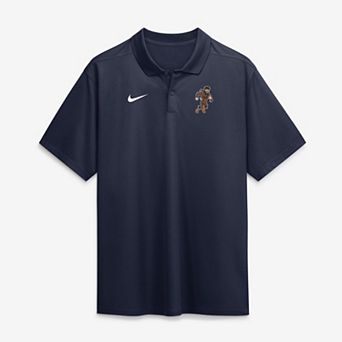 Men's Nike Navy West Virginia Mountaineers Rushing Mascot Dri-FIT Victory Polo