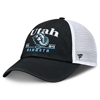 Men's Fanatics Black Utah Mammoth Fundamental Underline Trucker Adjustable Hat