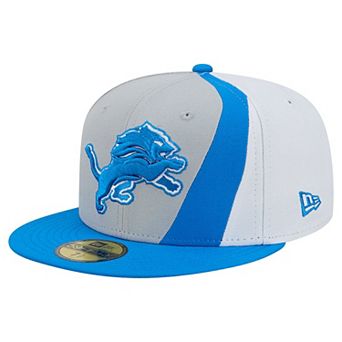 Men's New Era Silver/Blue Detroit Lions Shock 59FIFTY Fitted Hat