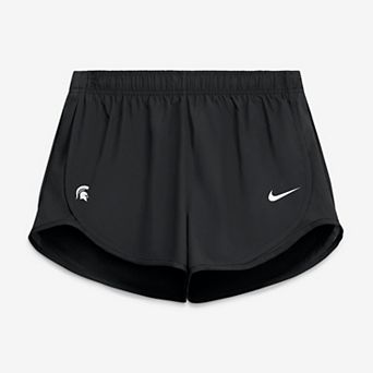 Women's Nike Black Michigan State Spartans Tempo Mid-Rise Dri-FIT Shorts