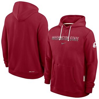 Men's Nike Crimson Washington State Cougars 2026 Sideline Standard Issue Dri-FIT Hoodie
