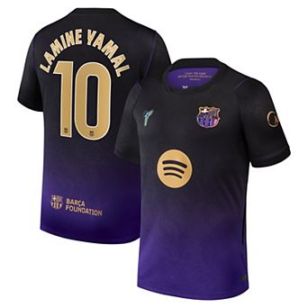 Men's Nike Lamine Yamal Purple Barcelona 2026/27 Away Stadium Replica Jersey