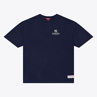Women's Mitchell & Ness Navy New York Yankees Core Essentials Micro Logo T-Shirt