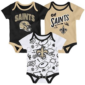 Infant Outerstuff New Orleans Saints All Day Play Three-Piece Bodysuit Set