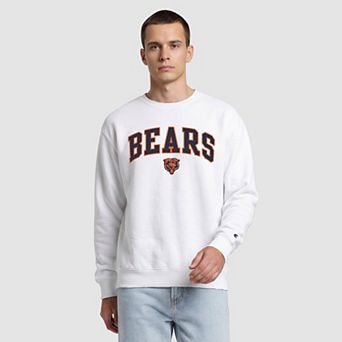 Men's Champion White Chicago Bears Contrast Lined Sweatshirt
