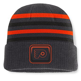Men's Fanatics Black Philadelphia Flyers Knurly Stripe Cuffed Knit Hat