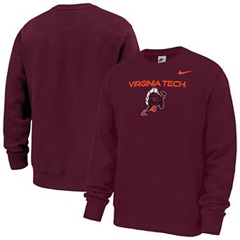 Men's Nike Maroon Virginia Tech Hokies Rushing Hokie Club Fleece Sweatshirt