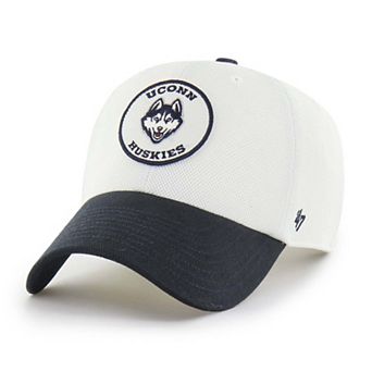 Unisex '47 White/Navy UConn Huskies Pique Patch Clean Up Adjustable Hat