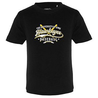 Toddler Garb Black Iowa Hawkeyes Toni Baseball T-Shirt