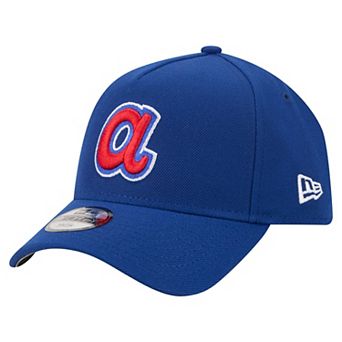 Youth New Era Royal Atlanta Braves Cooperstown Logo 9FORTY A-Frame Adjustable Hat