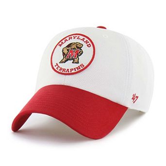 Unisex '47 White/Red Maryland Terrapins Pique Patch Clean Up Adjustable Hat