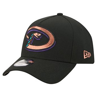 Youth New Era Black Arizona Diamondbacks Cooperstown Logo 9FORTY A-Frame Adjustable Hat