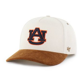 Men's Carhartt x '47 Natural/Brown Auburn Tigers Undyed Relaxed Hitch Adjustable Hat