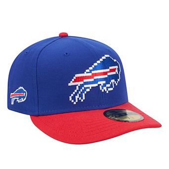 Men's New Era Royal/Red Buffalo Bills Pixel Curved 59FIFTY Fitted Hat