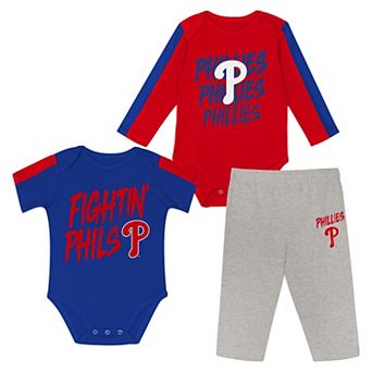 Infant Outerstuff Philadelphia Phillies Double Down Bodysuit and Pants 3 pc Set