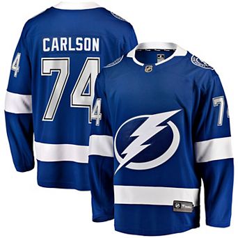 Men's Fanatics John Carlson Blue Tampa Bay Lightning Home Breakaway Jersey