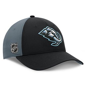 Men's Fanatics Black/Charcoal Utah Mammoth Primary Logo Adjustable Hat